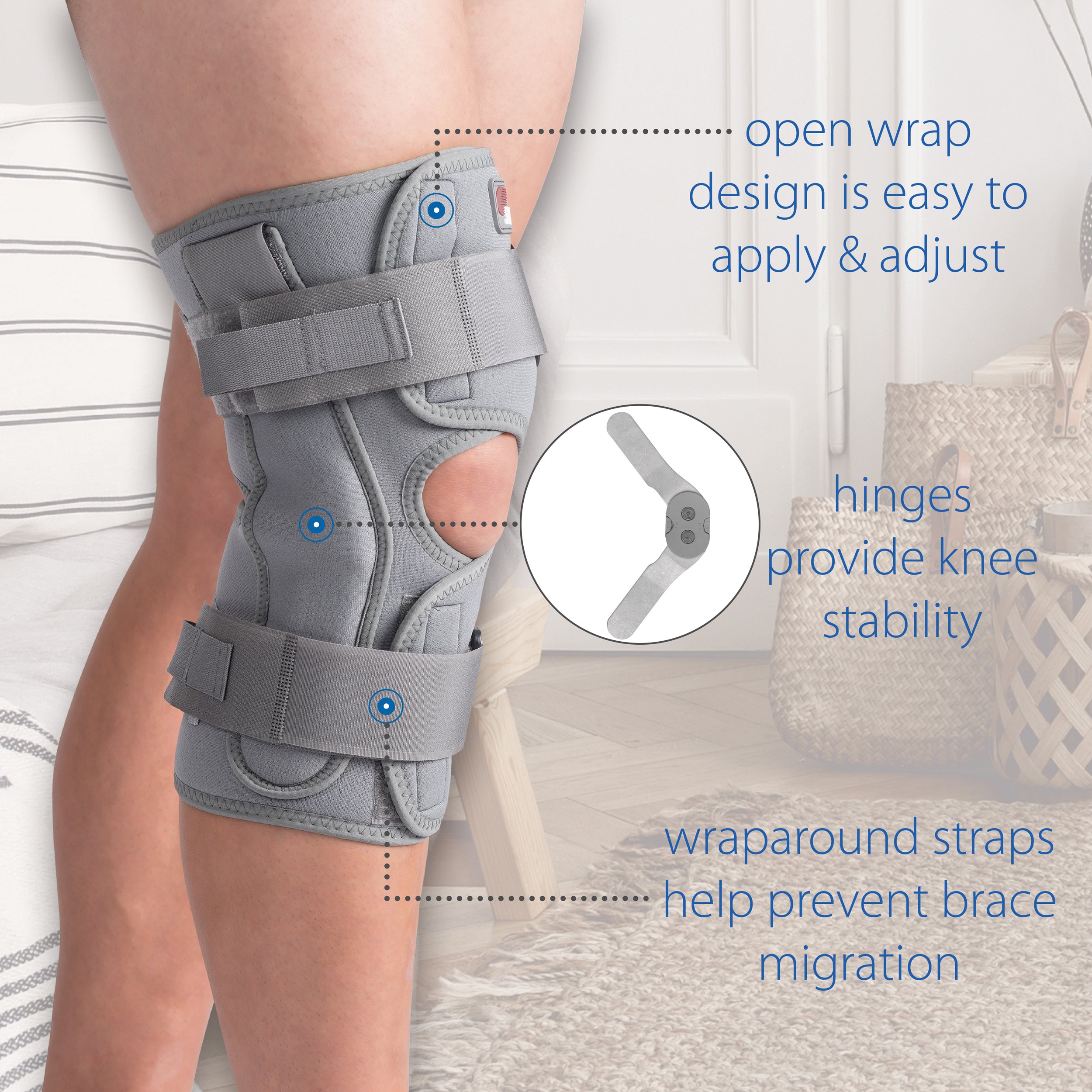 Swede-O Thermal Vent Open Wrap ROM Hinged Knee Brace