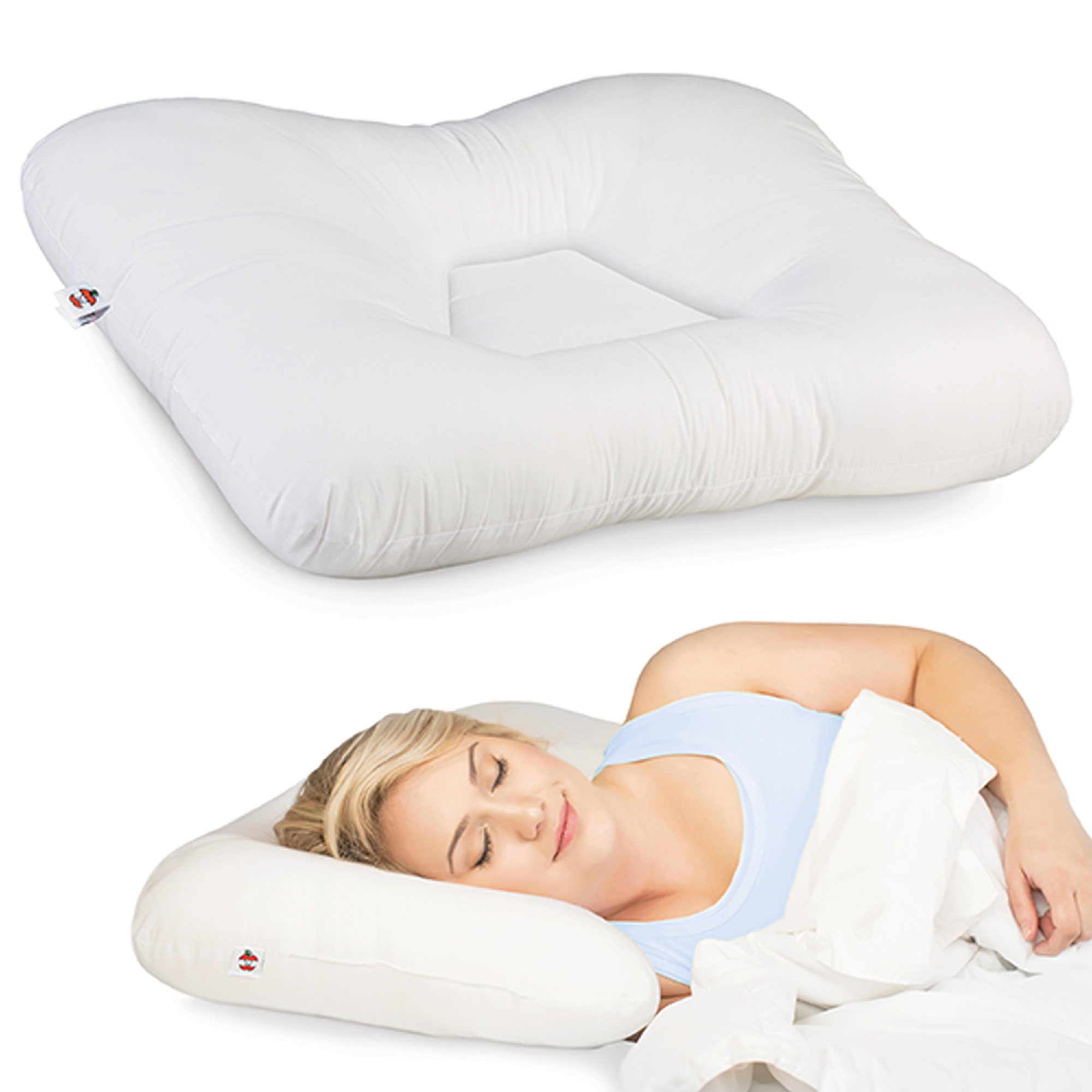 Tri-Core Cervical Support Pillow Full Size - Gentle Support - 2 Pack