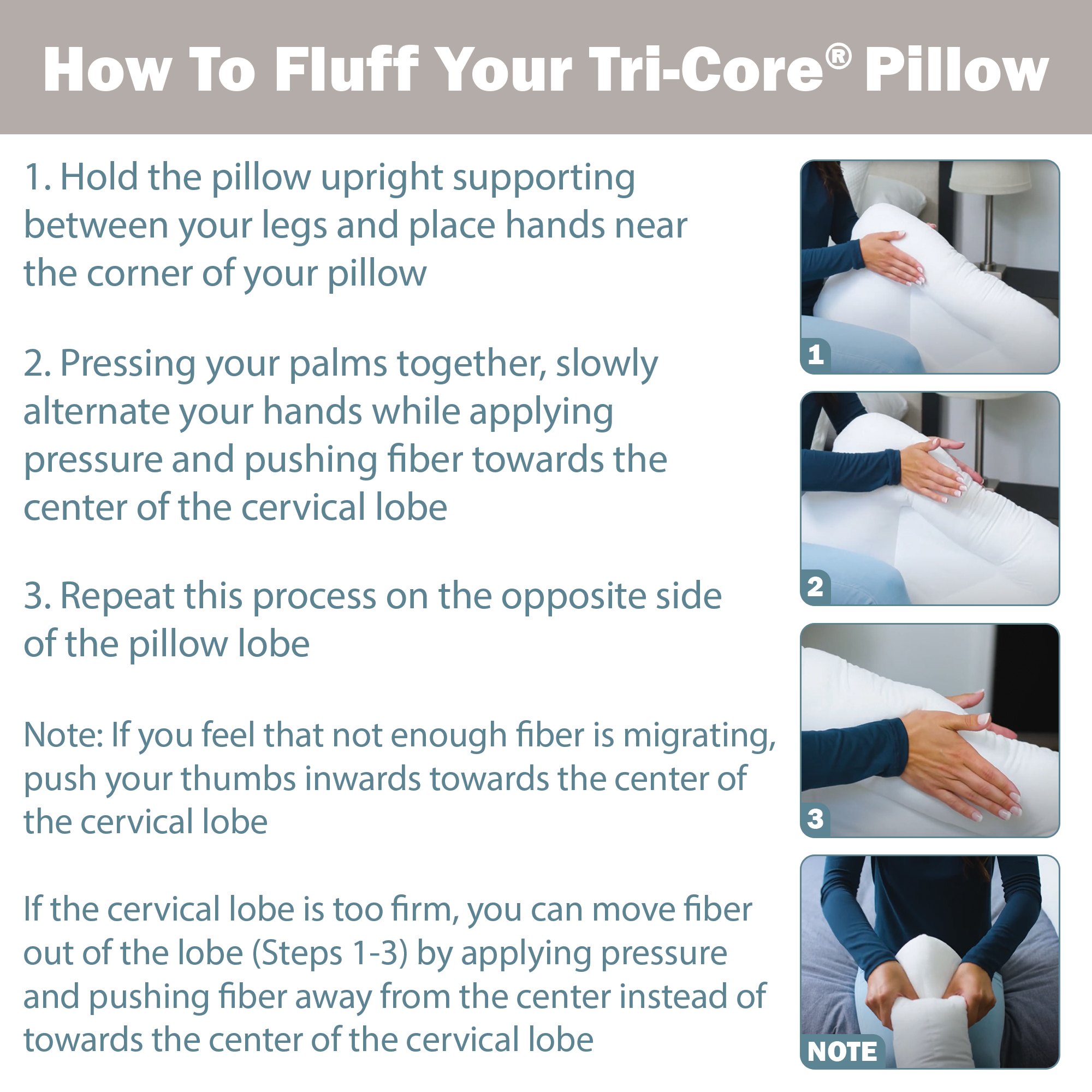 Tri-Core Cervical Support Pillow