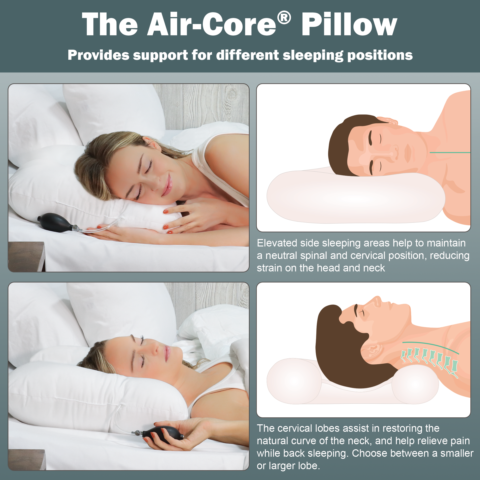 Air-Core Adjustable Tri-Core Pillow