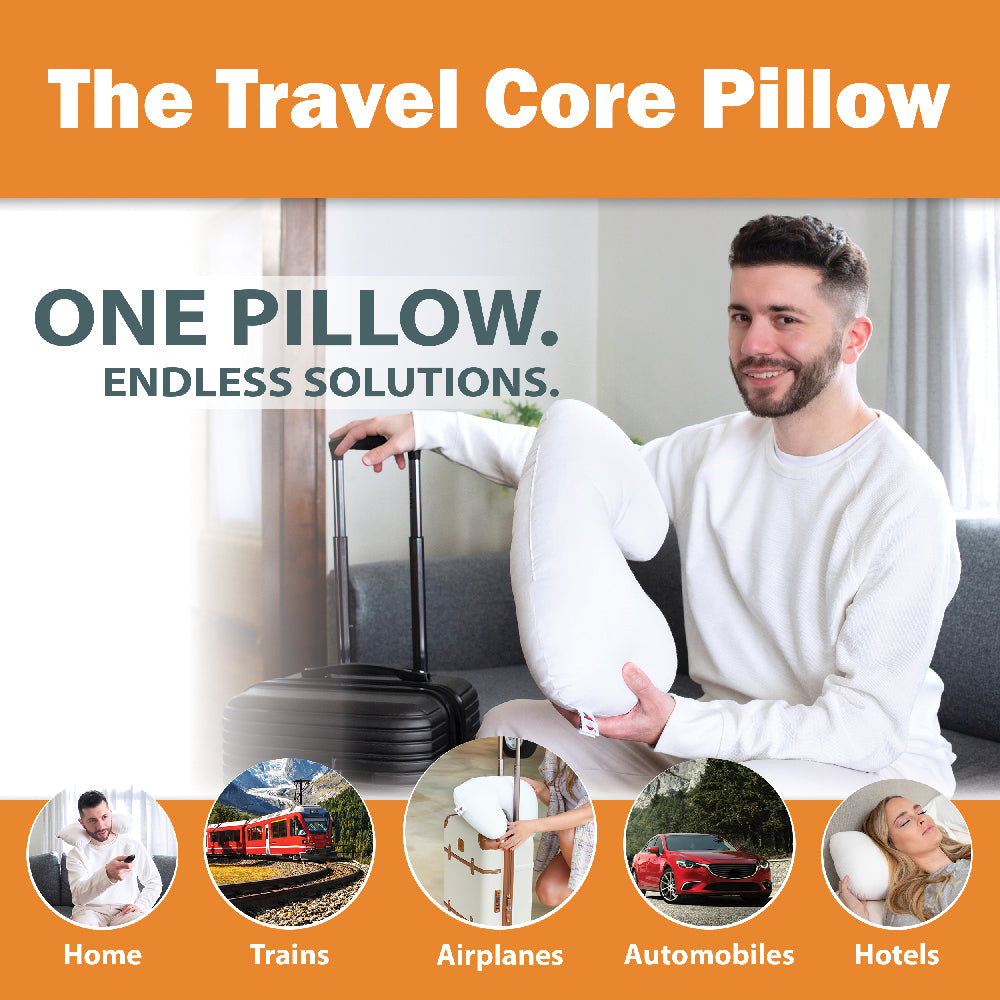 Tri-Core Cervical Support Pillow, Mid-size, Firm & Travel Core Combo