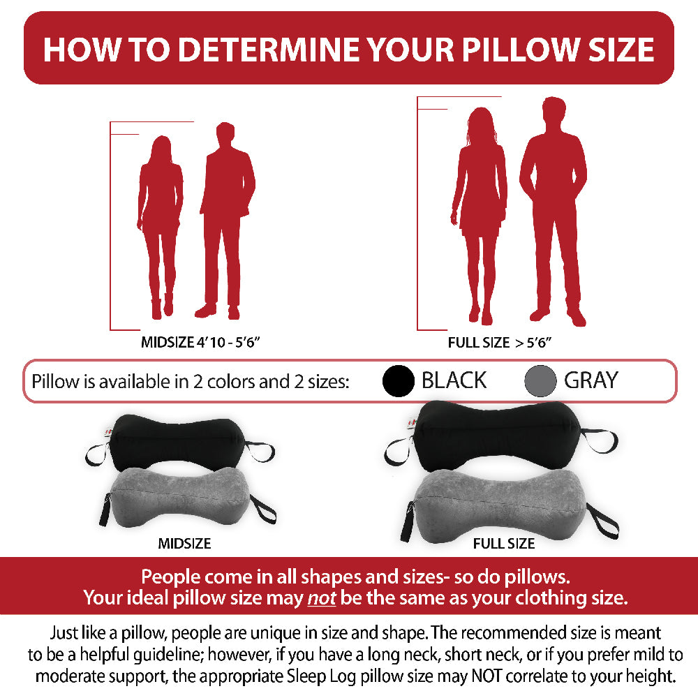 Sleep Log Chiropractic Bone Shaped Neck & Cervical Pillow- Lumbar Support