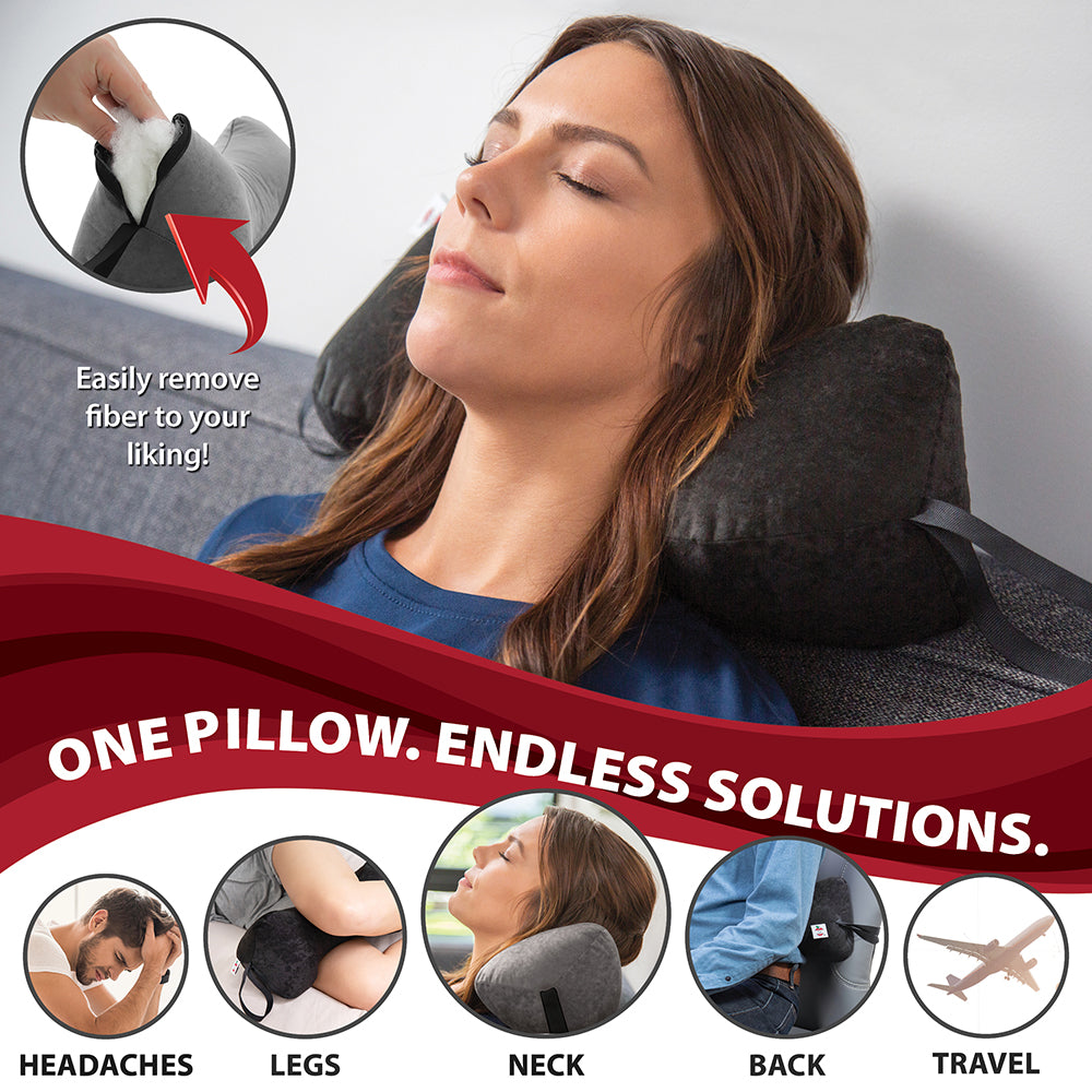 Sleep Log Chiropractic Bone Shaped Neck & Cervical Pillow- Lumbar Support