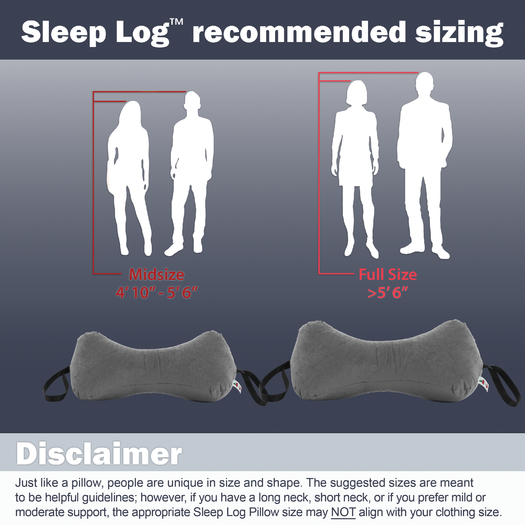 Sleep Log Chiropractic Bone Shaped Neck & Cervical Pillow- Lumbar Support