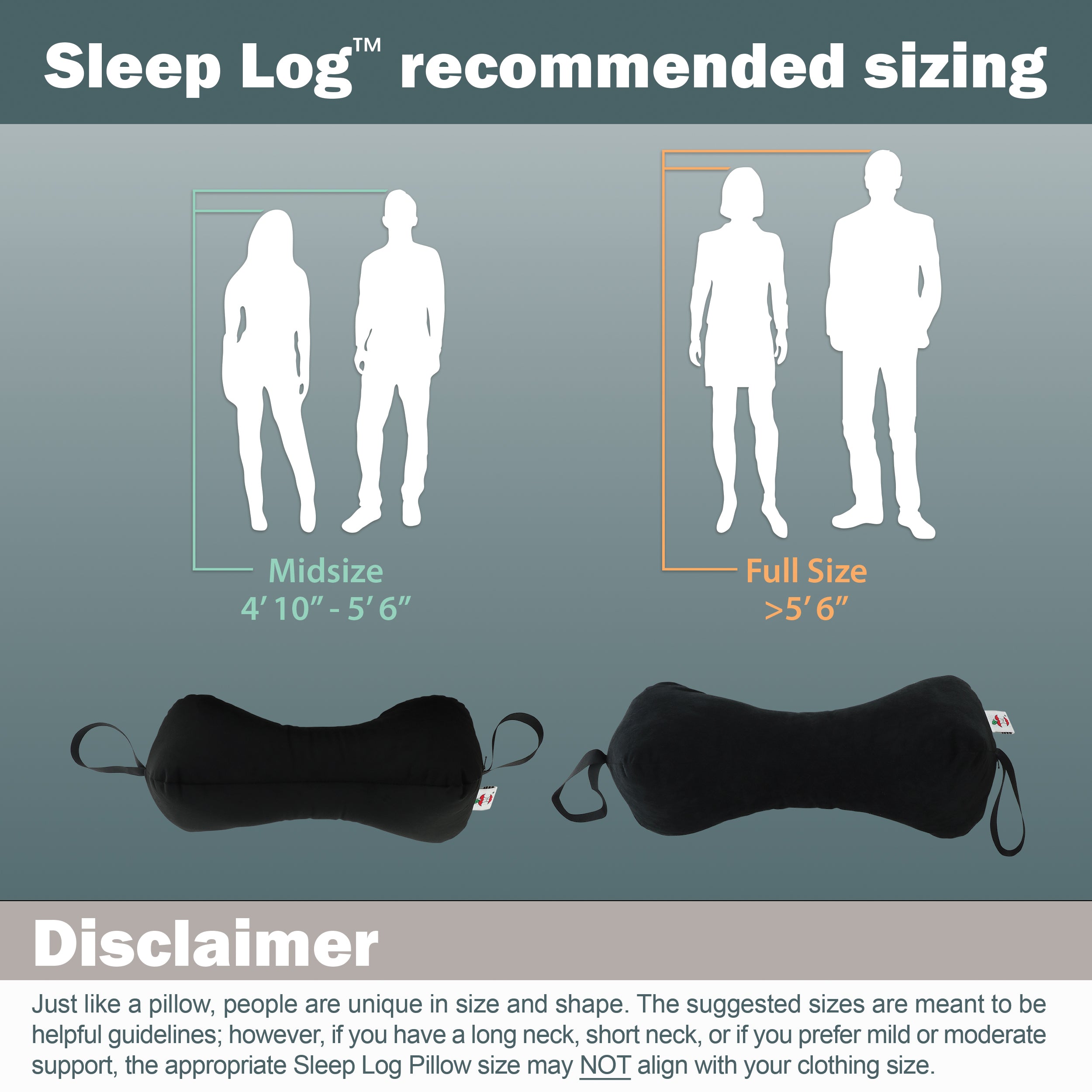 Sleep Log Chiropractic Bone Shaped Neck & Cervical Pillow- Lumbar Support