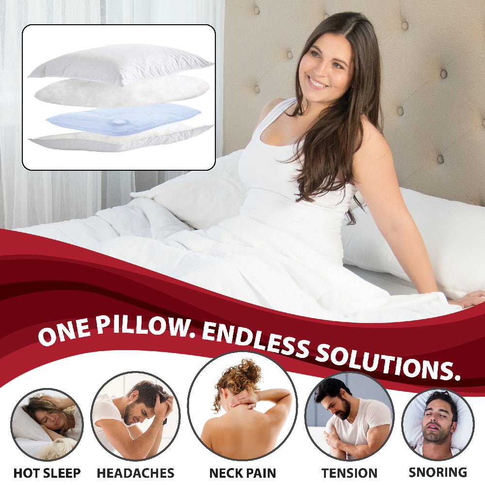 Tri-Core Water Pillow Adjustable Cervical Support