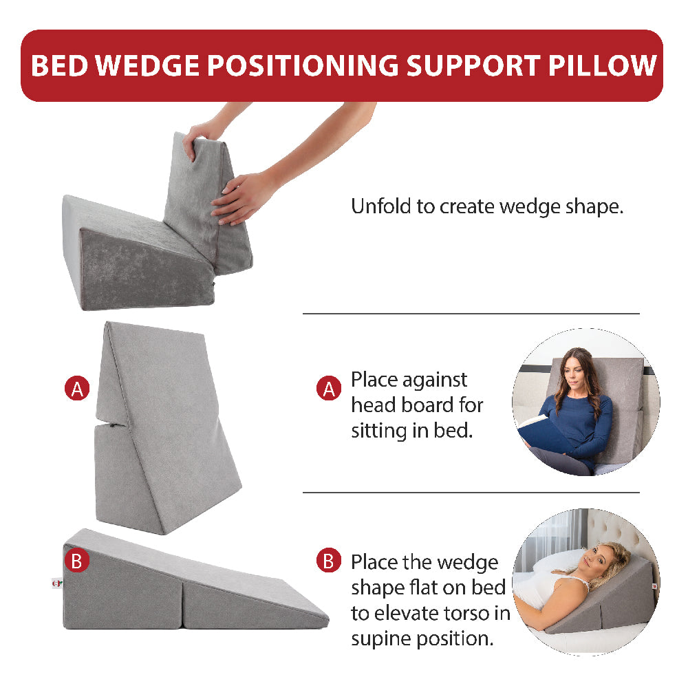 Bed Wedge, Foam Incline Cushion for Acid Reflux