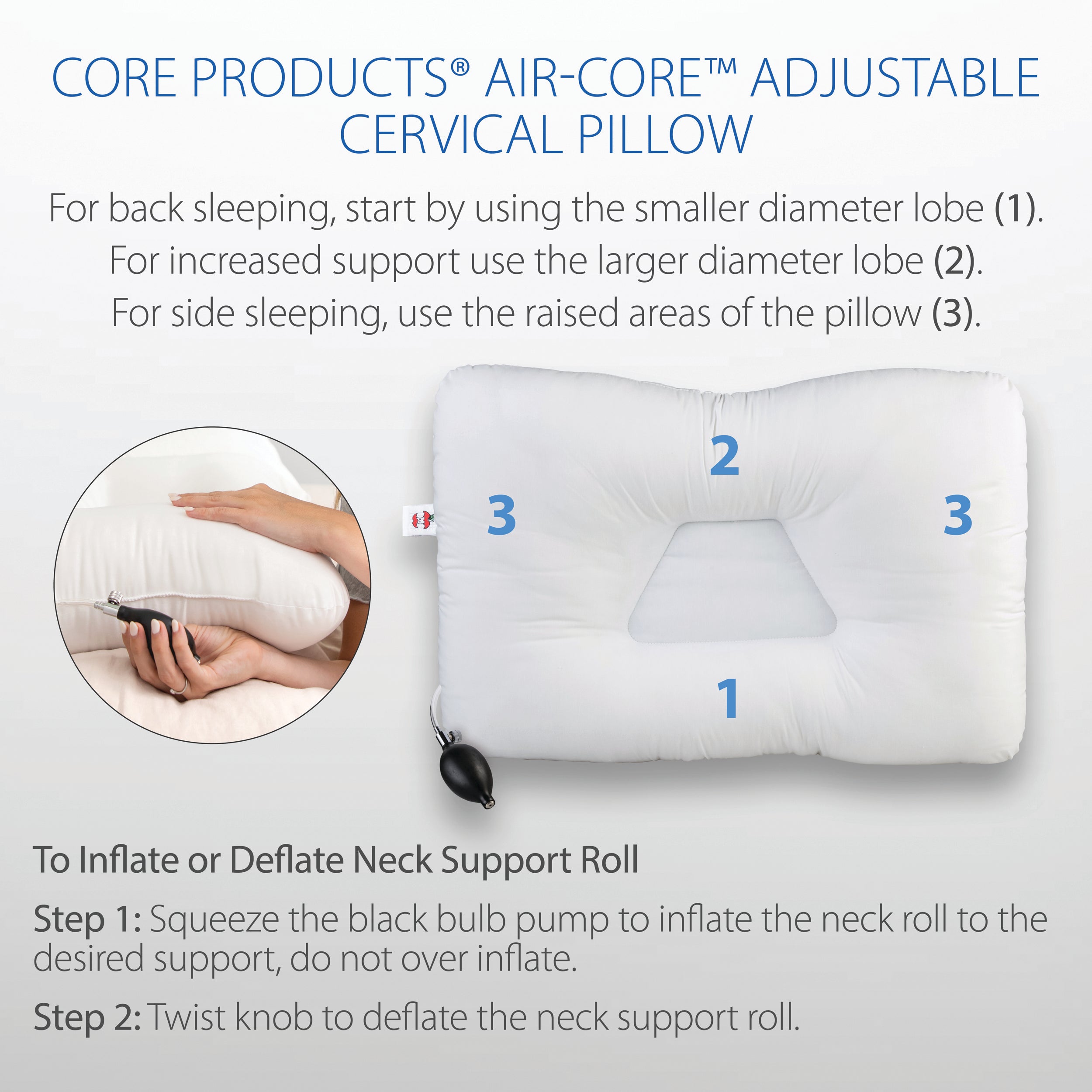 Air-Core Adjustable Tri-Core Pillow