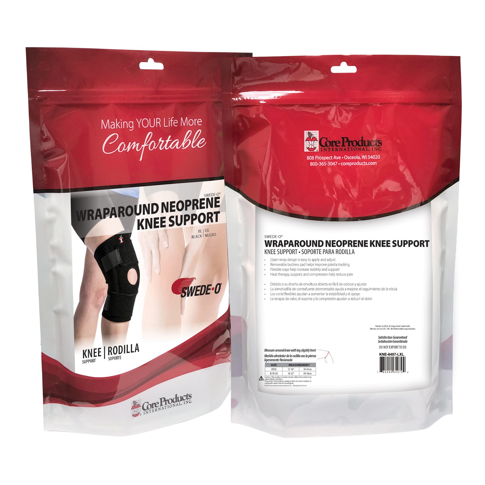 Swede-O Wraparound Neoprene Knee Support